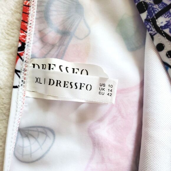 Dressfo	Womens Swim Suit White M Ruched Bikini Bottom 10 New - Picture 2 of 5